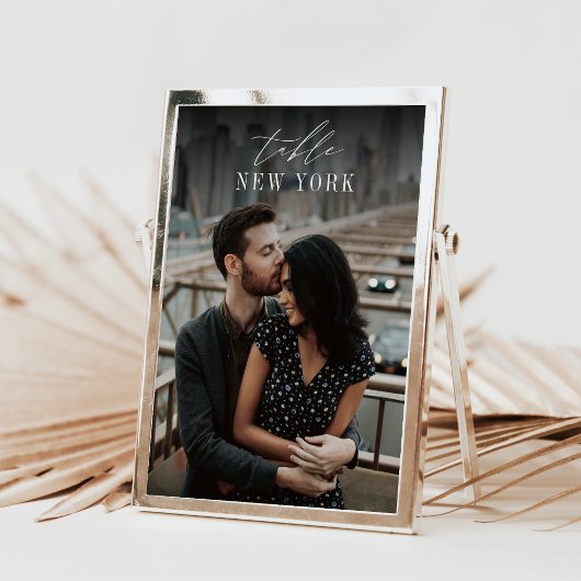 12x18 Wedding Travel Destination Foto Table Card Einladung