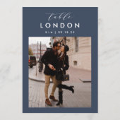 12x18 Wedding Travel Destination Foto Tischnummer (Rückseite)