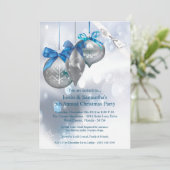 12x18 Weihnachts-Einladung Ornamente Schneeflocken Einladung (Stehend Vorderseite)