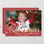 12x18 Weihnachts-Fotokarte Feiertagskarte (Vorne/Hinten)