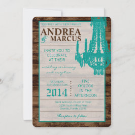 12x18 Western Rustikaler Kronleuchter Einladung