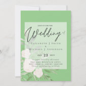 12x18 White Bouquet Script Overlay Budget Hochzeit (Vorderseite)