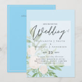 12x18 White Bouquet Script Overlay Budget Hochzeit (Vorne/Hinten)