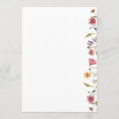 12x18" Wildblume Hochzeittisch Menü Karten Flachme (Rückseite)