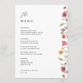12x18" Wildblume Hochzeittisch Menü Karten Flachme (Vorderseite)