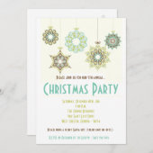 12x18 Winter Snowflake XMAS Weihnachts-Einladung Einladung (Vorne/Hinten)