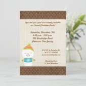 12x18 Winter Snowman Winterschnee Einladung (Stehend Vorderseite)