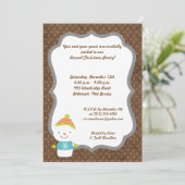 12x18 Winter Snowman Winterschnee Einladung (Stehend Vorderseite)