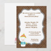 12x18 Winter Snowman Winterschnee Einladung (Vorne/Hinten)