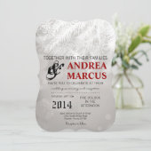 12x18 Winter White Pine Tree Braut Einladung Hochz (Stehend Vorderseite)