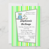 12x18 Woodland Forrest Owl Babydusche Einladung (Vorderseite)