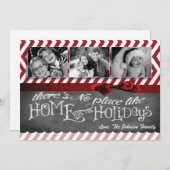 12x18 XMAS Weihnachten Zickzack Chalkboa-Fotokarte (Vorne/Hinten)