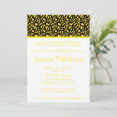 12x18 Yellow Cheetah Print 16. Geburtstag Einladun Einladung (Stehend Vorderseite)