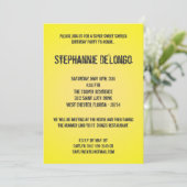 12x18 Yellow DJ Turntable 16 Geburtstag Einladung (Stehend Vorderseite)