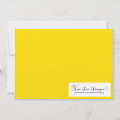 12x18 Yellow Masquerade Sweet 16 Geburtstag Einlad Einladung (Rückseite)