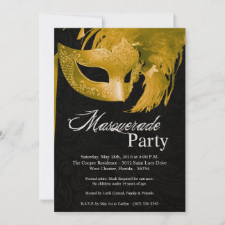 12x18 Yellow Masquerade Sweet 16 Geburtstag Einlad Einladung