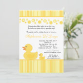 12x18 Yellow Rubber Ducky Babydusche Einladung (Stehend Vorderseite)
