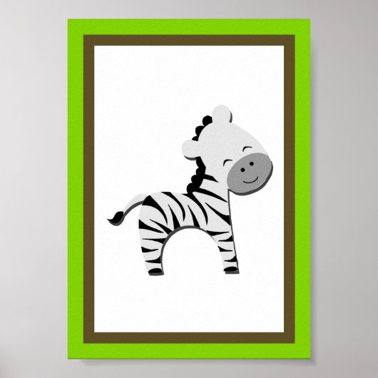 12x18 Zebra Dschungel Poster (Vorne)