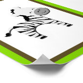 12x18 Zebra Dschungel Poster (Ecke)