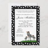 12x18 Zebra Mama TWIN Babydusche Einladung (Vorderseite)