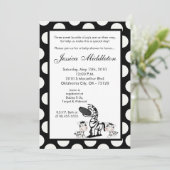 12x18 Zebra Mama TWINS Kinderdusche Einladung (Stehend Vorderseite)