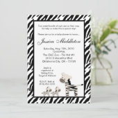 12x18 Zebra Momma Einladung (Stehend Vorderseite)