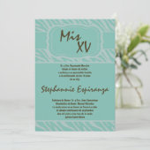 12x18 Zebra Print Quinceanera 15 Einladung (Stehend Vorderseite)