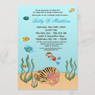 12x18Boy Under the Sea Geburtstagsparty Einladung
