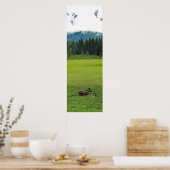 12x36 Plakatpapier (Matte) aus Elch Poster (Küche)