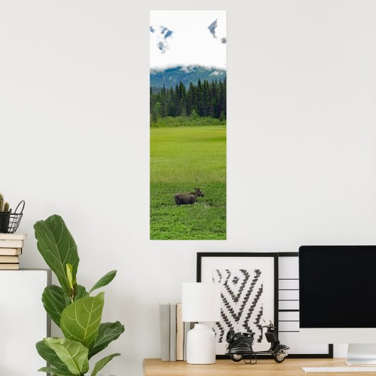 12x36 Plakatpapier (Matte) aus Elch Poster (Heimbüro)