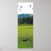 12x36 Plakatpapier (Matte) aus Elch Poster (Vorne)