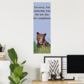 12x36 Plakatpapier (Matte) mit Grizzlybären-Bärenk Poster (Heimbüro)