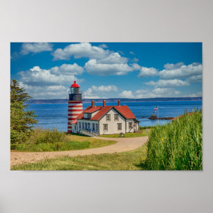 12x8 West Quoddy Head Lighthouse, Lubec, Maine Poster