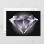1307552490_Vector_Clipart Silberdiamant schwarz Postkarte (Vorne/Hinten)