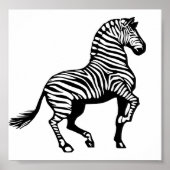 1308759321_Vector_Clipart Zebra Cartoon wild Poster (Vorne)