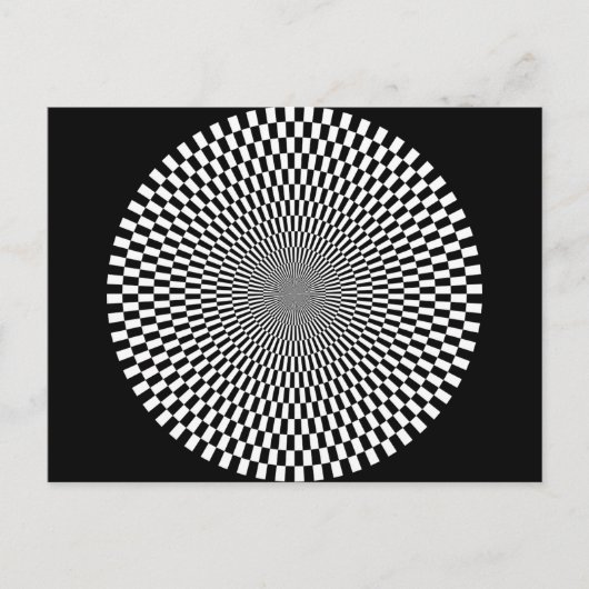 1309144895_Vector SCHWARZ-WEISSE OPTISCHE ILLUSION Postkarte (Vorderseite)