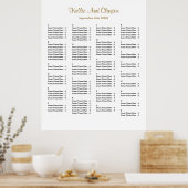 130 Einfache Hochzeitssitzkarte Poster (Küche)