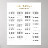 130 Einfache Hochzeitssitzkarte Poster (Vorne)