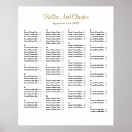 130 Einfache Hochzeitssitzkarte Poster