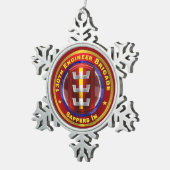 130. ENGINEER BRIGADE SCHNEEFLOCKEN Zinn-Ornament (Rechts)