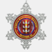 130. ENGINEER BRIGADE SCHNEEFLOCKEN Zinn-Ornament (Vorderseite)