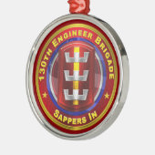 130. ENGINEER BRIGADE Weihnachten Ornament Aus Metall (Links)