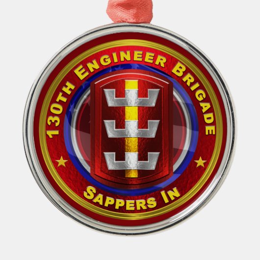 130. ENGINEER BRIGADE Weihnachten Ornament Aus Metall (Vorne)