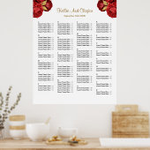 130 Hochzeitskarte für Rot und Gold Poster (Küche)