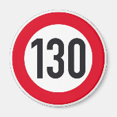 130 km Autobahn Autobahn - Schild Magnet (Vorne)