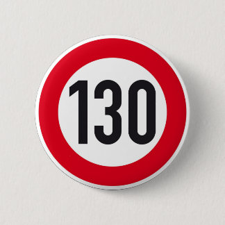 130-kph-europäischer Landstraßenzeichenknopf Button