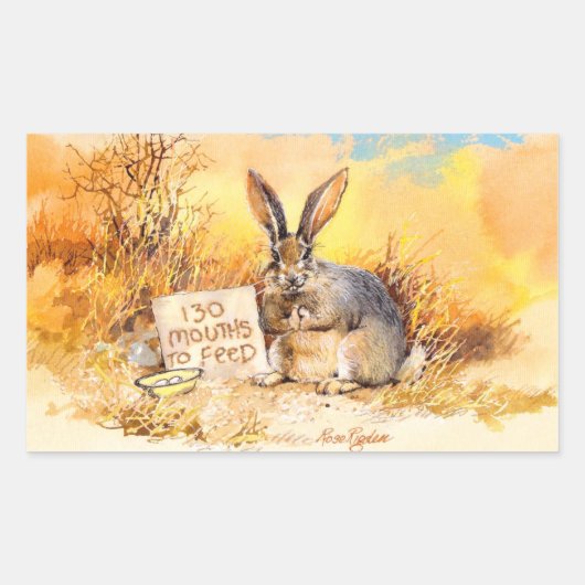 130 zu fütternd Mundstücke Rechteckiger Aufkleber (Vorderseite)