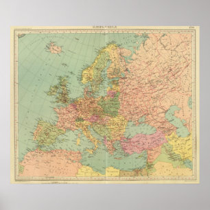 1314 politisches Europa Poster