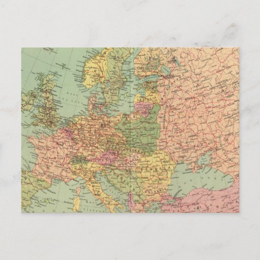 1314 Politisches Europa Postkarte (Vorderseite)