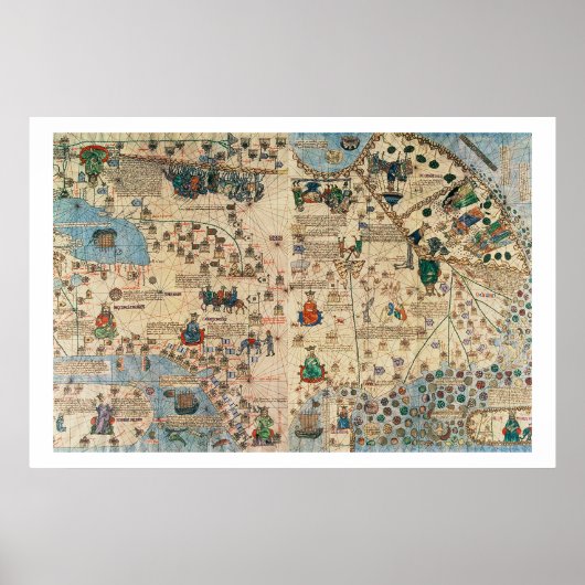 131-0058260/1 Katalanische Atlas: Detail Asien, vo Poster (Vorne)